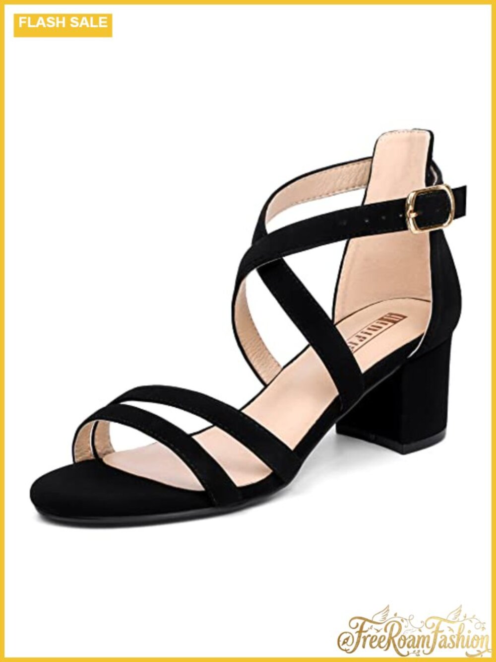 Block Low Chunky Heel Strappy Heeled Sandals